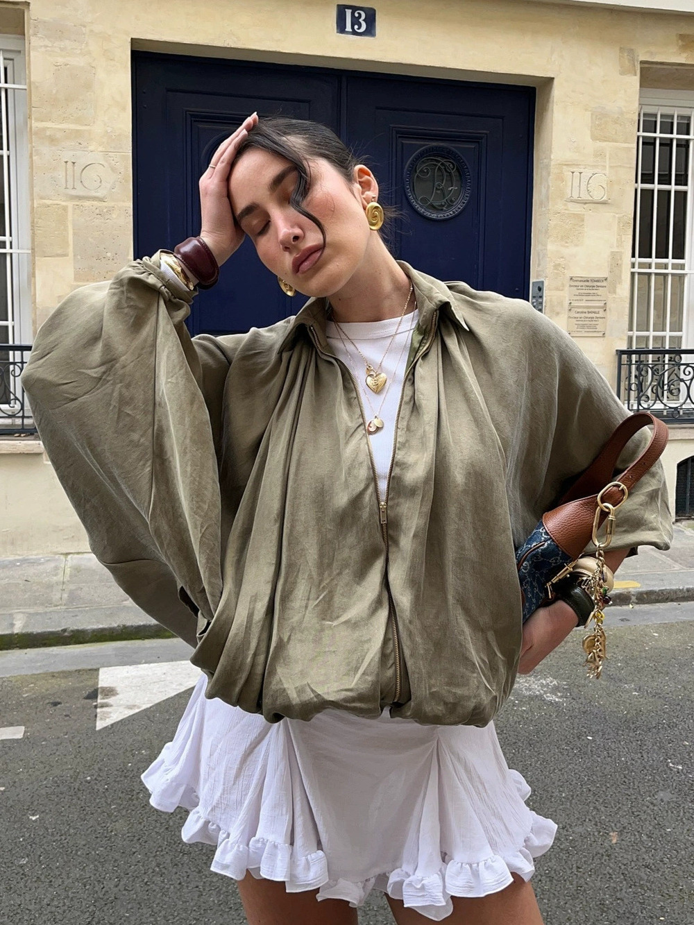 Zara Oversized Puffy High Street Baseball Bomber Jacket